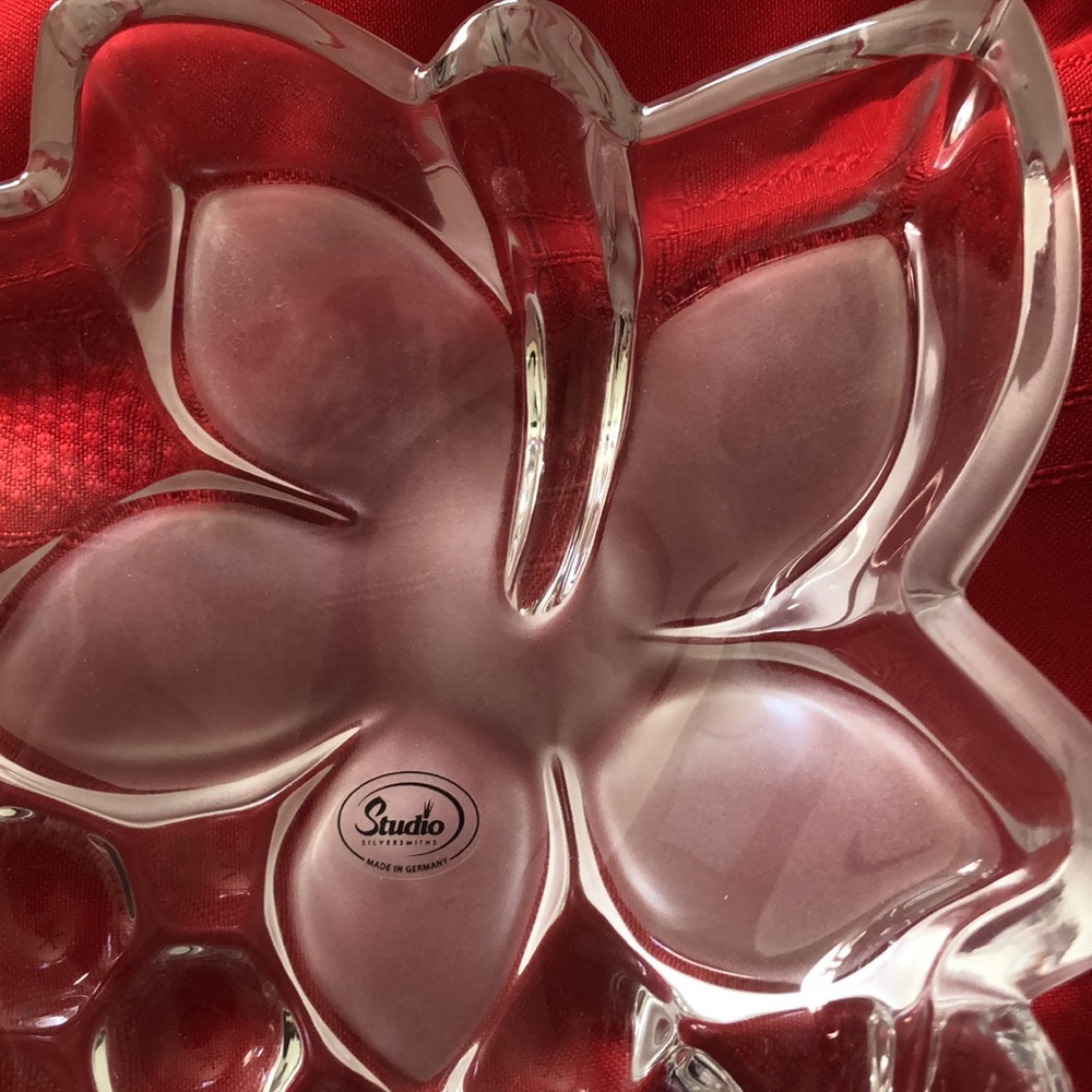 Godinger Studio Crystal Grape Dish NEW - Picture 3 of 12